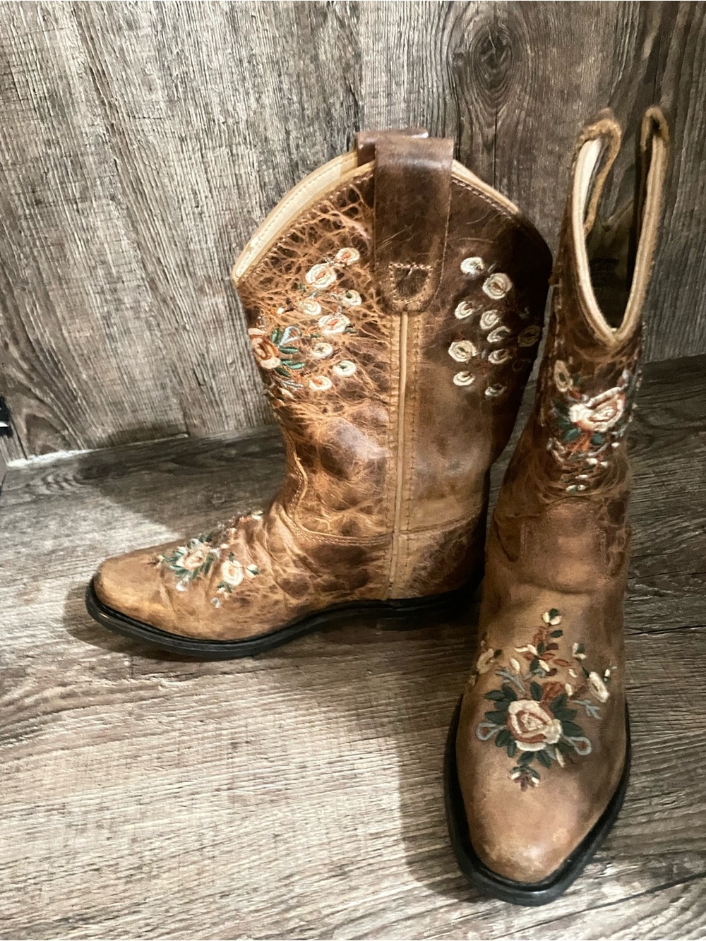 Shyanne Girls Floral Cowboy Boots Sz 12 - Picture 2 of 7